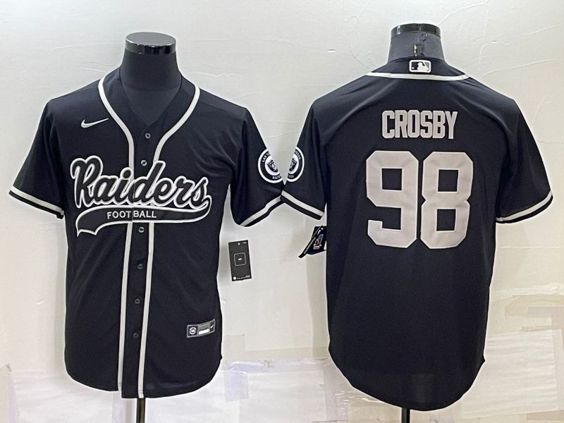 Men Oakland Raiders #98 Crosby Black 2022 Nike Co branded NFL Jersey